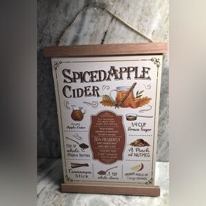 🌸 4 for $20 sale Spiced Apple Cider Recipe Wood Decor